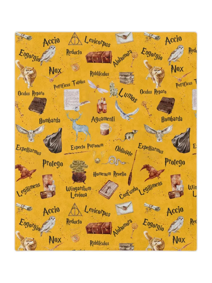 Wizarding World Baby Blanket; Magic School Baby Fleece Blanket Owl Key Magic World Custom Wizard Blanket Gift for Baby Minky Blanket WBB12