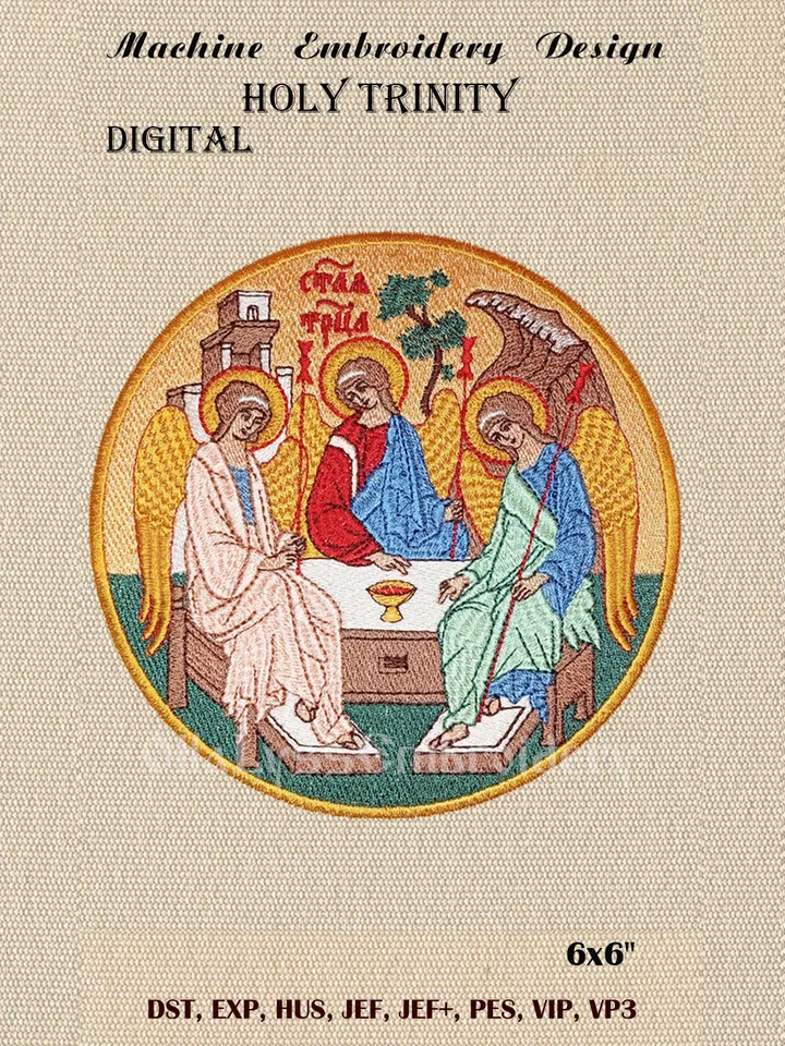 Holy Trinity embroidery design