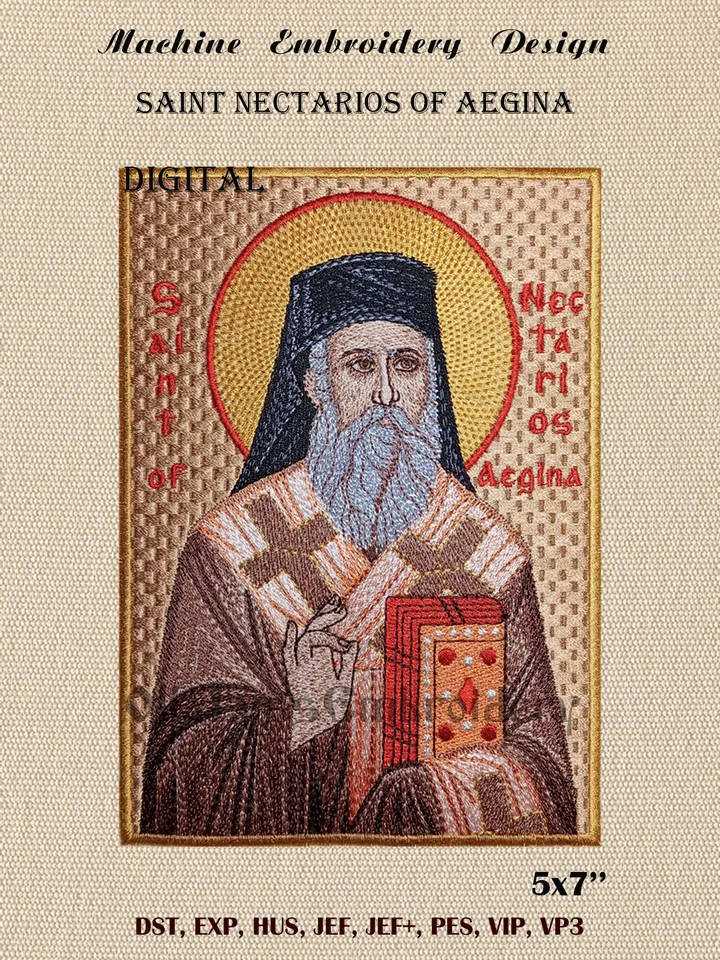Saint Nectarios embroidery design