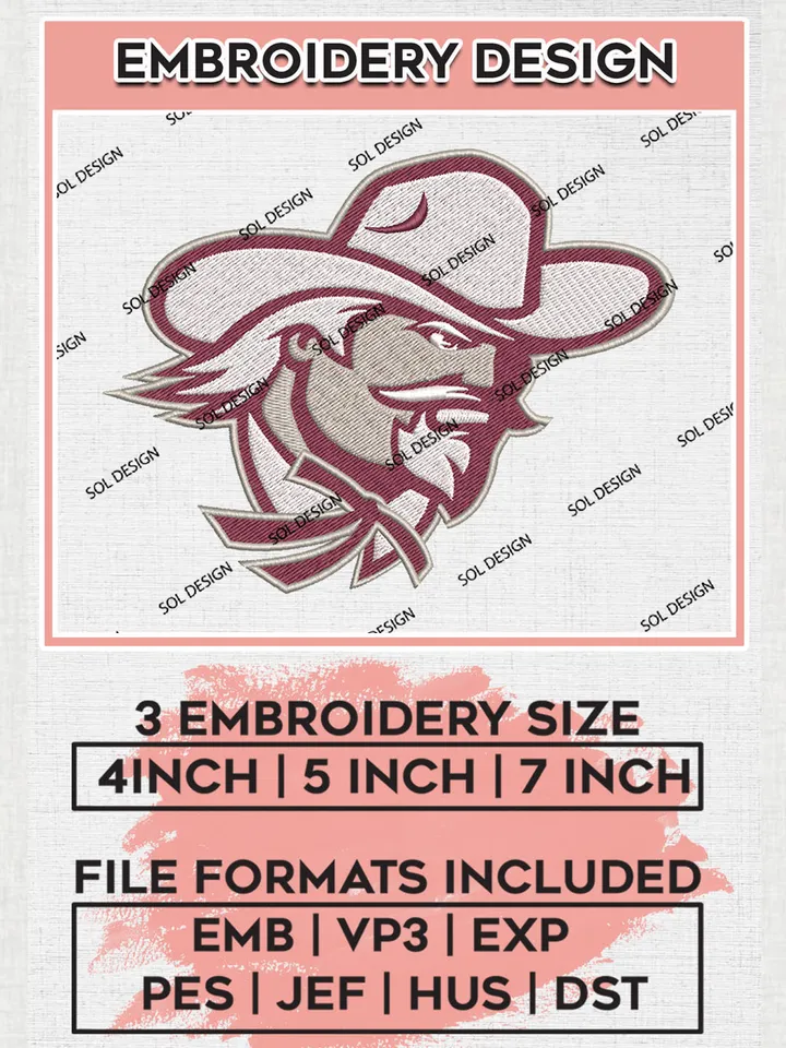 Eastern Kentucky Colonels Embroidery Designs, NCAA Logo Embroidery Files, NCAA Eastern Kentucky Colonels Logo, NCAA Embroidery Designs, Machine Embroidery Designs, Digital Download