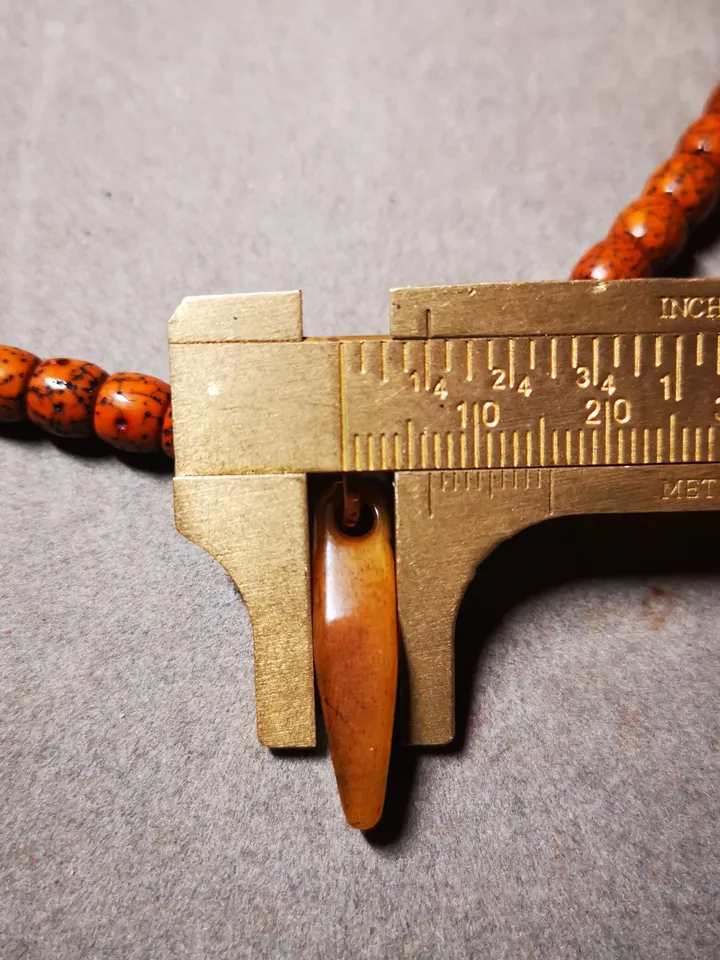 Gandhanra Tibetan Yak Bone Carved Amulet,Bead Counter Pendant,Mani Jewel Amulet for Mala,Prayer Beads