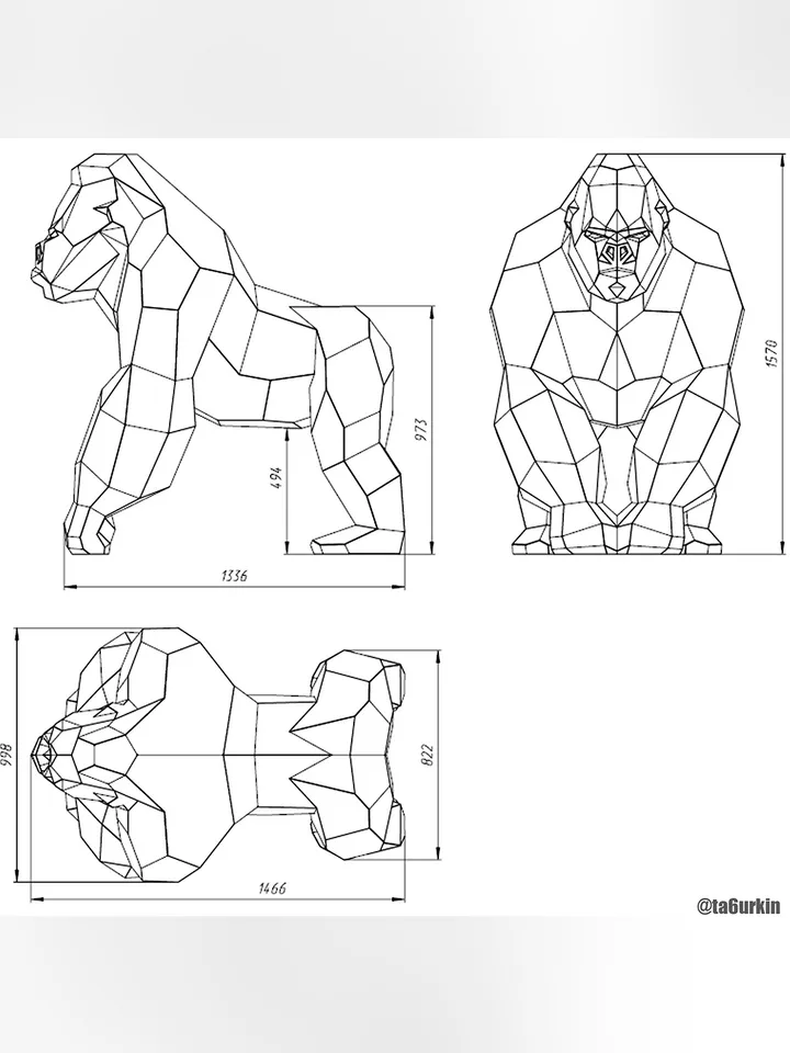 Welding Project Plans Drawings Gorilla (DXF, PDF)