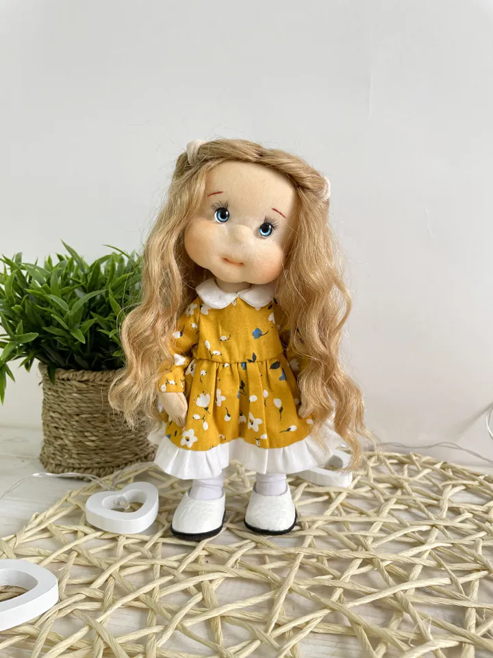Art Doll Waldorf Doll Inspiration Handmade Textile Doll Birthday Gift for Girl