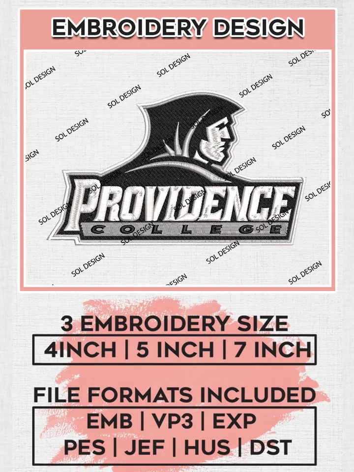 NCAA Providence Friars Logo Machine Embroidery Design, NCAA Providence Friars Embroidery Design Design files, NCAA Team Embroidery Designs, NCAA Machine Embroidery Designs, Digital Download