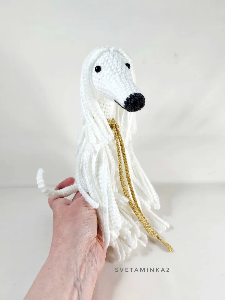 Afghan Hound Crochet Pattern Amigurumi Dog. Digital Download. PDF.