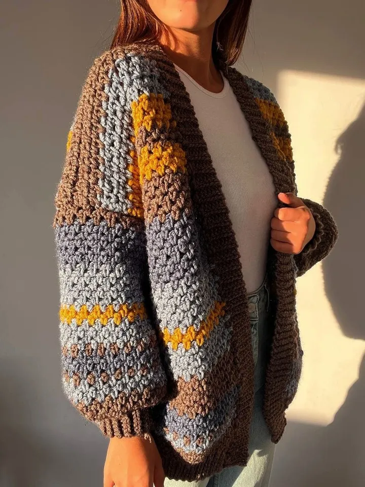 Cardigan crochet, easy cardigan, chunky cardigan, oversized crochet cardigan, crochet pattern
