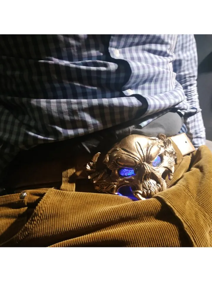 Belt buckle - Warhammer cosplay accessory - cosplay armor - Made to order - LED