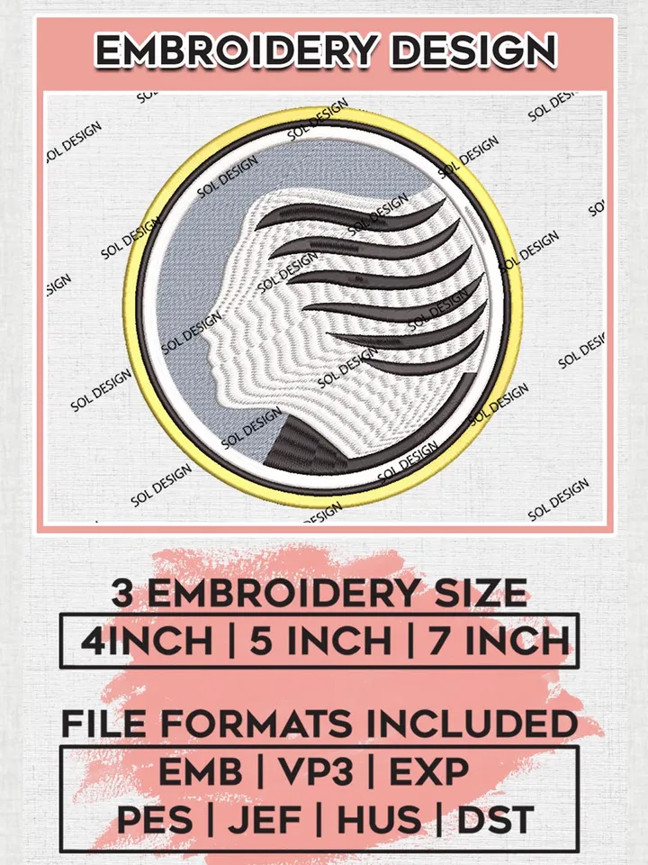 Atalanta BC Machine Embroidery Design Files, Serie A Embroidery files, Serie A Atalanta BC Teams, Football, Digital Download