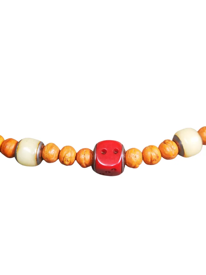 Gandhanra Tibetan Mala Spacer Beads Set,Marker Beads for Prayer Beads Necklace Accessories,Made of Bone and Plastic