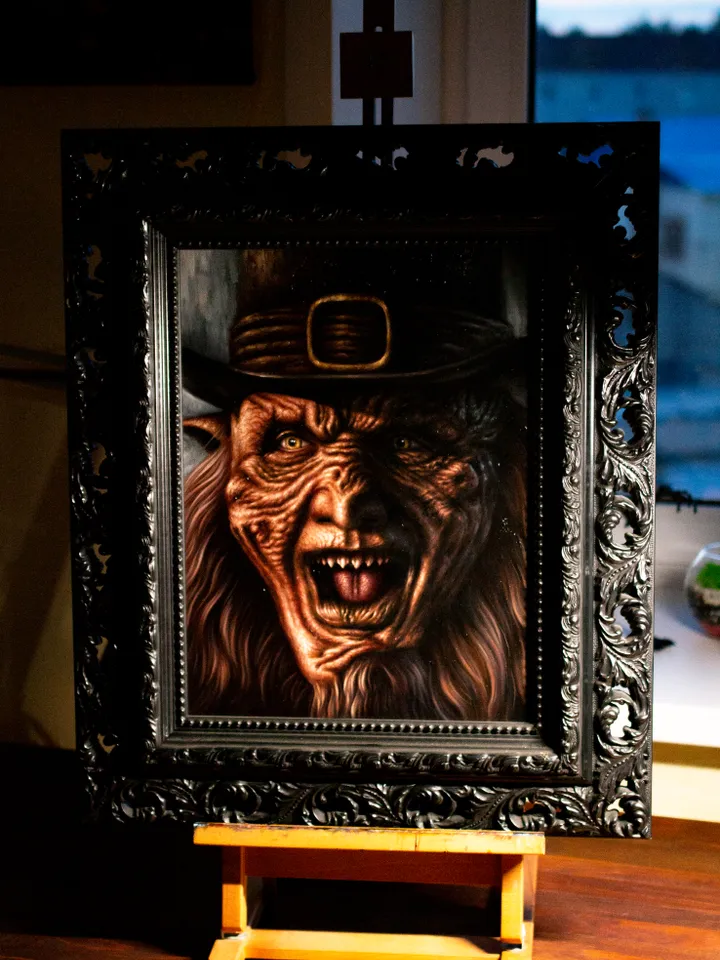 Original Oil painting Leprechaun