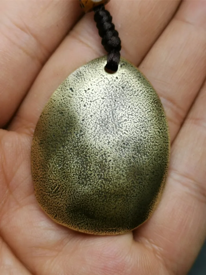 Gandhanra Antique Tibetan Buddhist Protective Amulet,Green Tara Pendant,Jetsun Dolma,Made of Brass