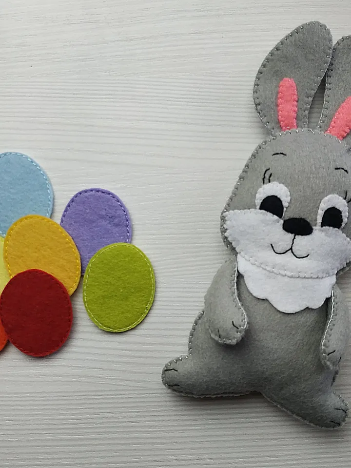 felt pattern, bunny pattern, Easter pattern, Easter bunny, bunny toy, plush sewing pattern, bunny ornament, Easter decor, Easter gift, toddler kids toys, bunny lover gifts, stuffed animals PDF pattern