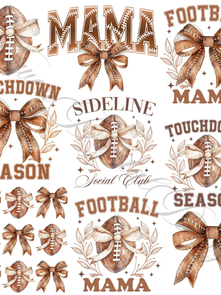 Coquette Football Png, Football Bow Png, Football Mom Png, Football Png, Game Day, Fall Football Png, Football Season Png, Sports Png