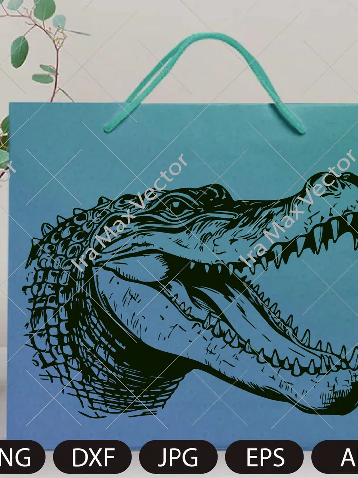 Crocodile SVG, Alligator Svg, Crocodile Clipart, Crocodile detaled,Crocodile Cut Files, Crocodile head svg, Crocodile face svg
