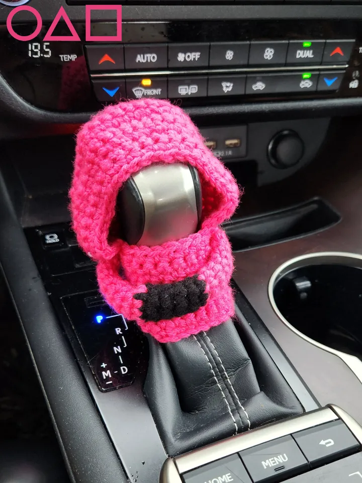 Pink Guard Hoodie Gear Shift Cover Crochet Pattern for Beginners, St Valentine Gift