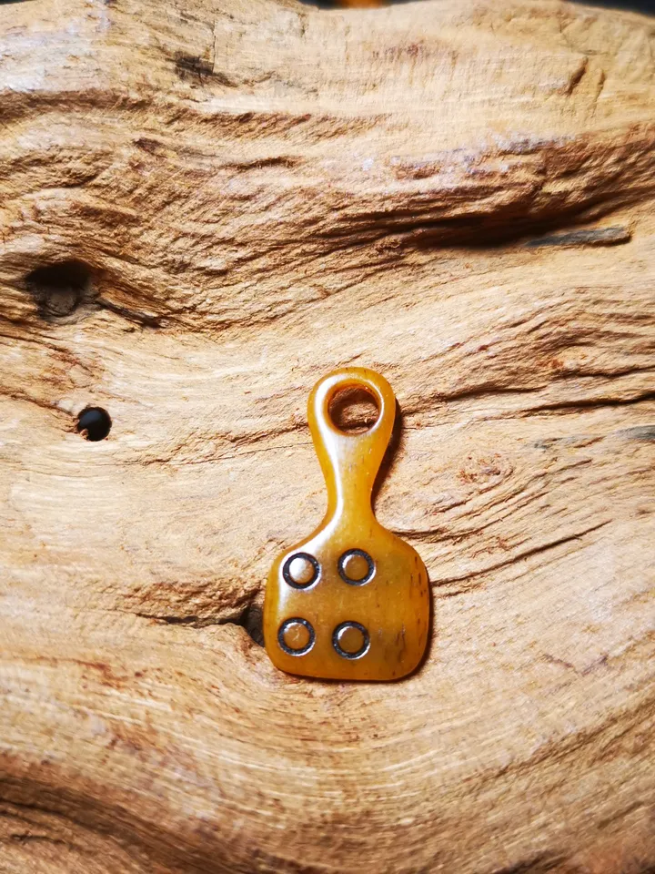 Yak Bone Carved Mantra Dot Mala Pendant,Bead Counter Clip, Prayer Bead Accessories,Gandhanra Tibetan Amulet