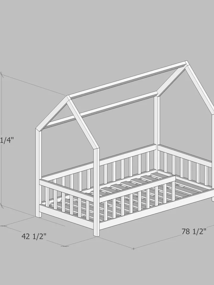 Montessori Bed Plan, Twin Size, DIY, PDF