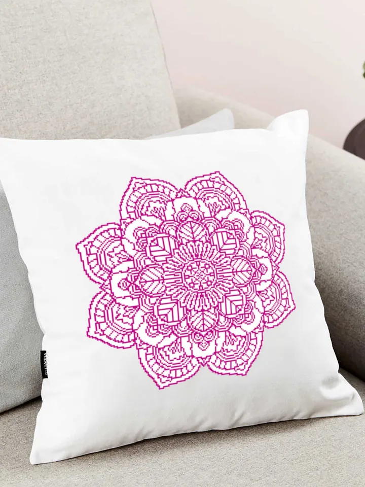 Flower mandala cross stitch pattern download PDF Easy floral ornament cross stitch chart, Mandala embroidery beginner, DIY Home decor #M12