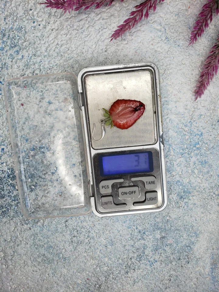 Strawberry earrings,,polymer clay,stainless steel coated with silver