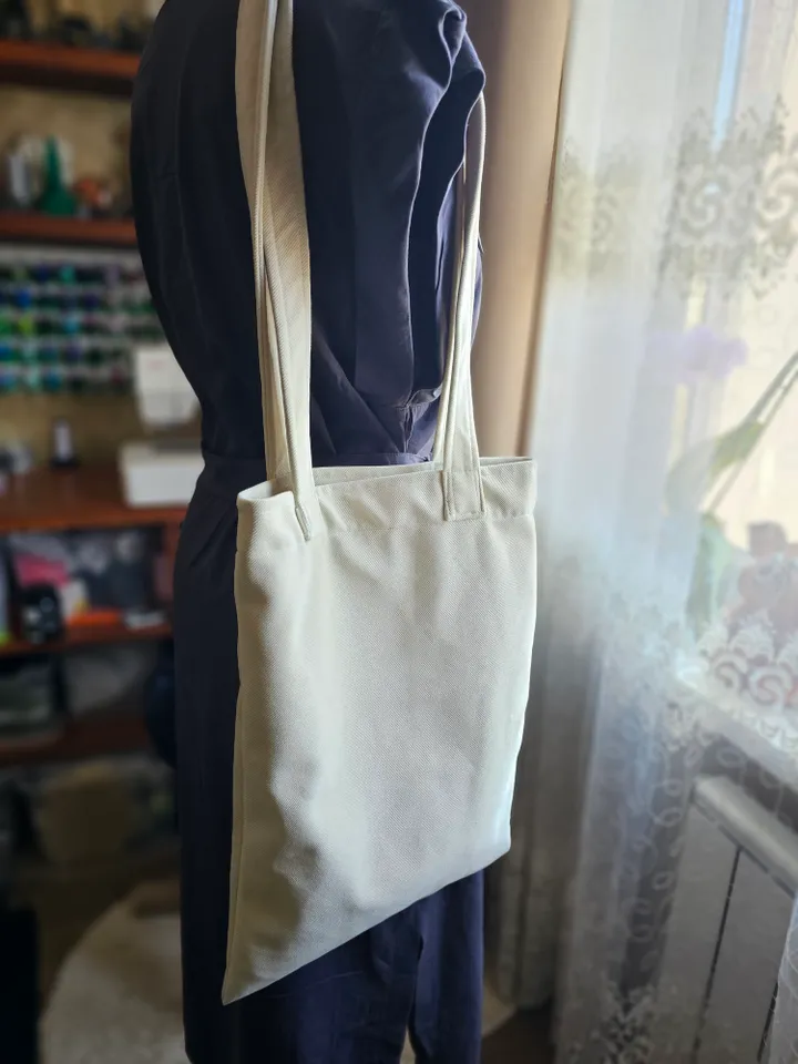 Shopper bag with Sea Wave embroidery