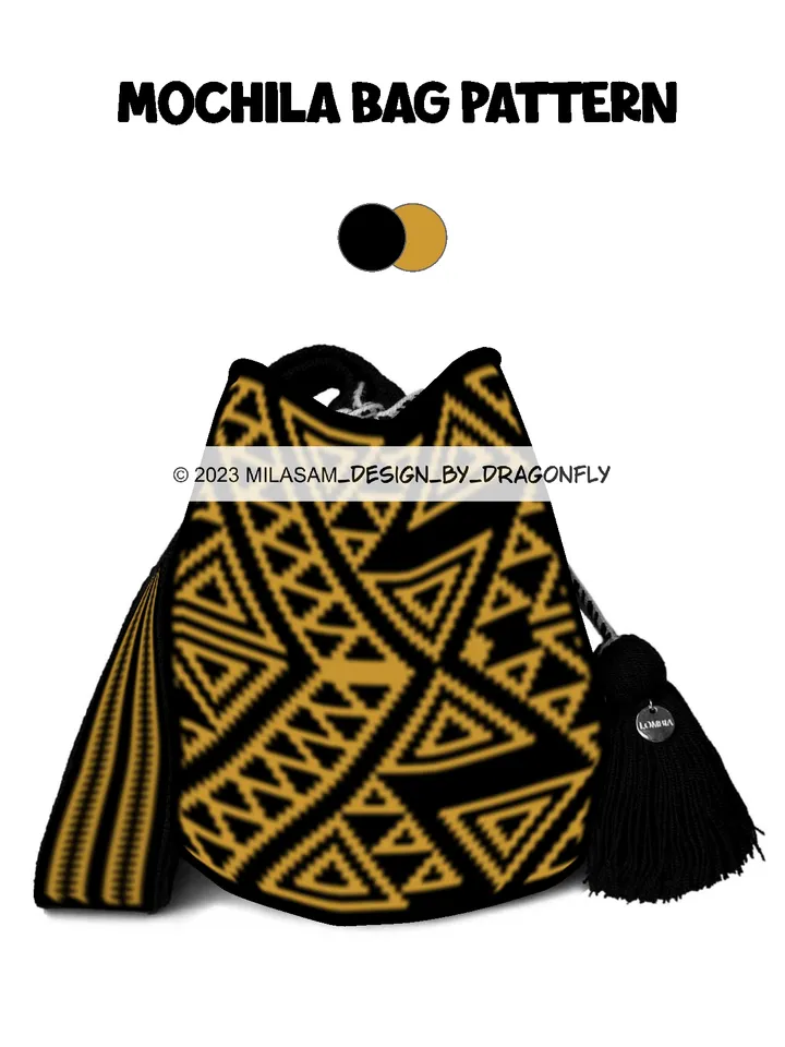 SET of Crochet Bag Patterns, Wayuu Mochila Bag, Tote Bag DIY, Beach Bag, Shoulder bag, boho handbag Updated / Double 93