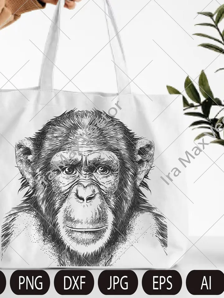 MONKEY Face svg / Monkey Head svg / Monkey svg / Monkey King svg / Monkey Mascot svg /Monkey detailed/ Monkey Printable / INSTANT DOWNLOAD