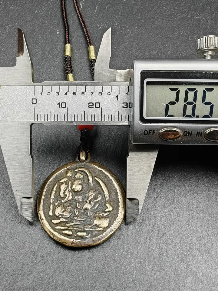 Gandhanra Old Tibetan Buddhist Amulet Badge,Shou-lao, Star of Longevity,Made of Thokcha,Protection Necklace,Spiritual Gift