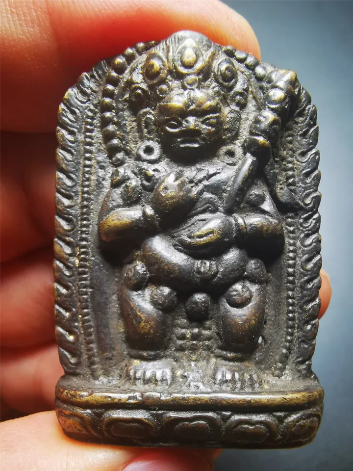 Gandhanra AcientTibetan Buddhist Statue,Original Mahakala,Made of Thokcha,over 100 Years Old