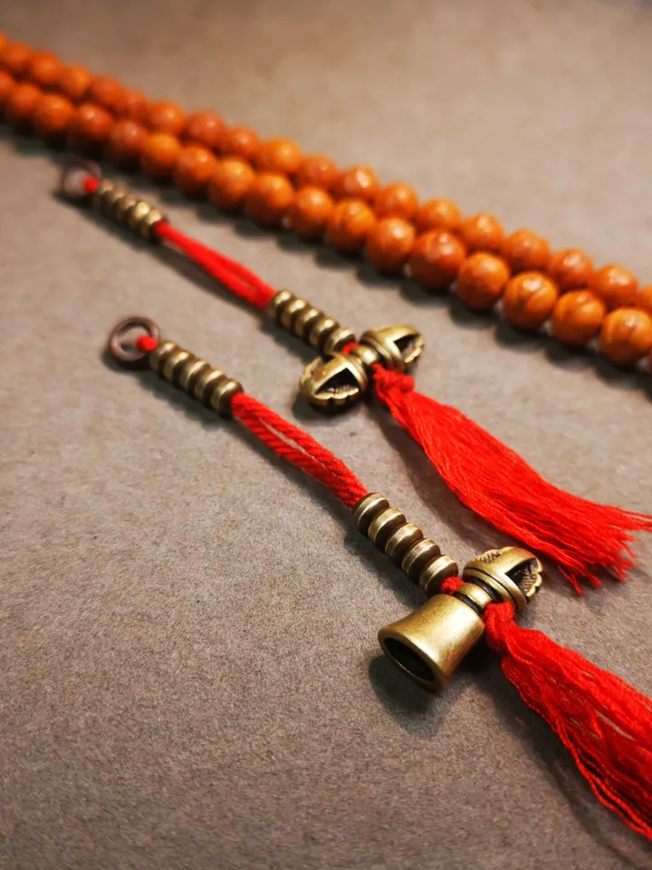 Gandhanra Handmade Tibetan Buddhist Mala Counters,Prayer Bead Counters,with Dorje and Vajra Pendant,Made of Brass