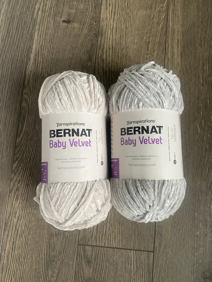 YARN - 1 Ball of BERNAT Baby Velvet (2 color options)