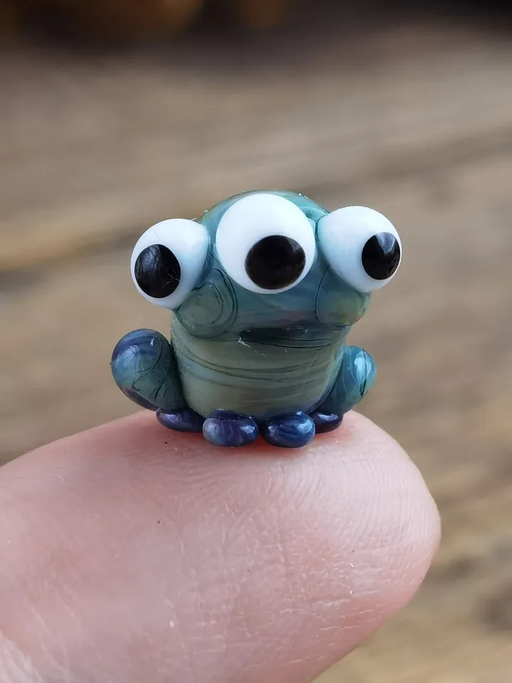 Tiny monster miniature, glass monster figurine, monster sculpture for terrarium decoration or fairy garden decor