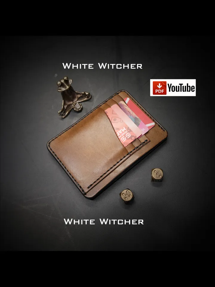 Leather pattern to make a doc wallet . MW17