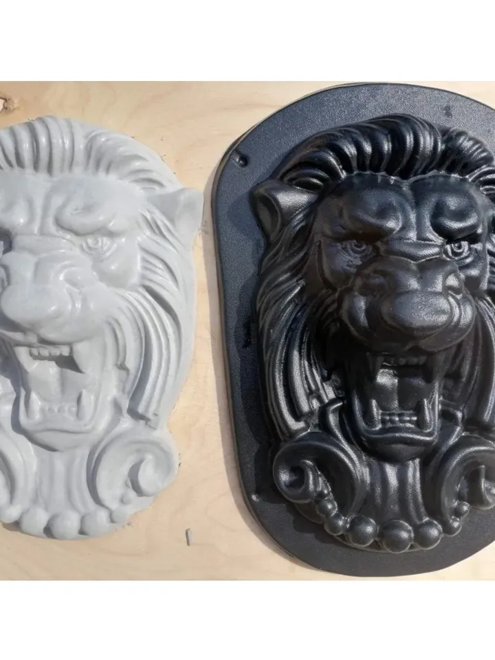 Plastic Mold for concrete and gypsum "Lion" DIY