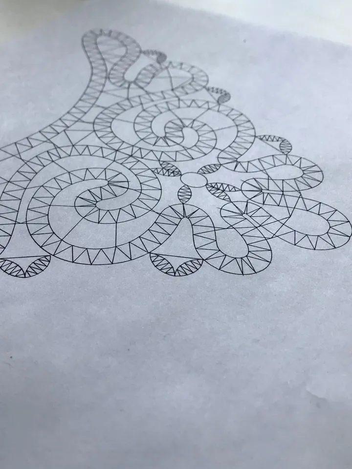 Bobbin lace Decor pattern Insert Lace accessory Printable PDF pattern