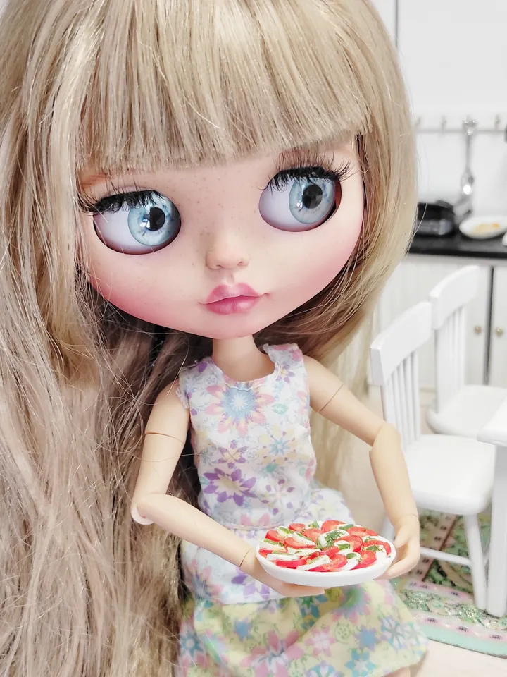 Small food, micro miniature, scale 1 6, scale 1 12, salad for dolls, mini food, miniature dollhouse, food for dolls
