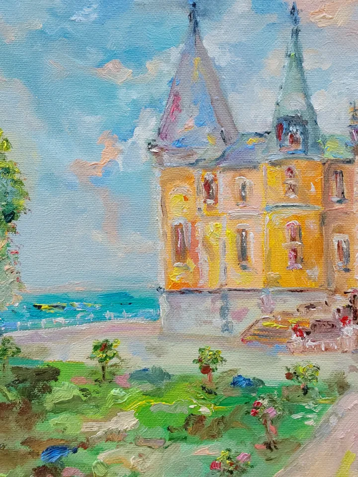 Oil painting on canvas "Massandra Palace" 40x30cm (16x12 inch)