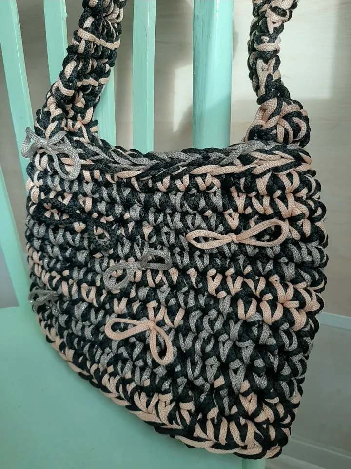 Crochet bag, shoulder bag, trendy bag