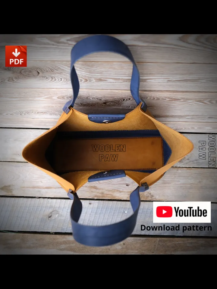 Leather pattern Tote bag + video tutorial. BG4