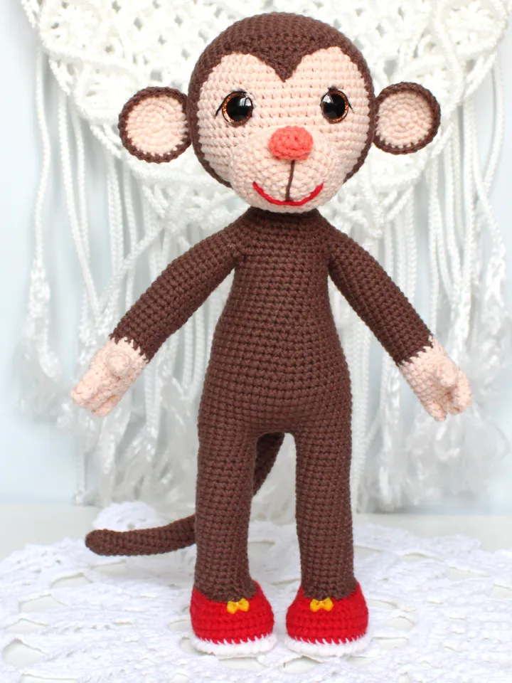 Monkey crochet pattern PDF in English - Amigurumi toy crochet tutorial
