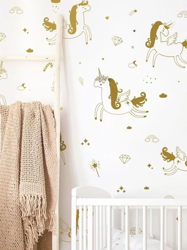 Unicorn Wall Decal - Unicorn Decal, Kids Wall Decal, Nursery Decal, Wall Sticker, Vinyl Decal, Unicorn Decor, Gift for her
