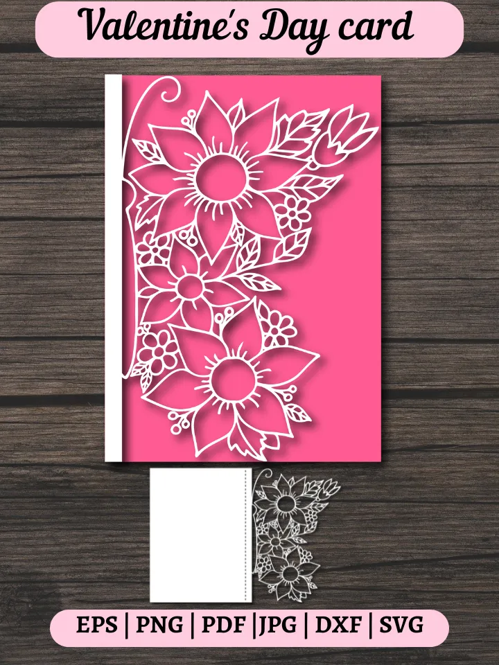 Butterfly Card Template for cutting on Cricut, Cameo, Laser cut. Cutout paper gate fold card.