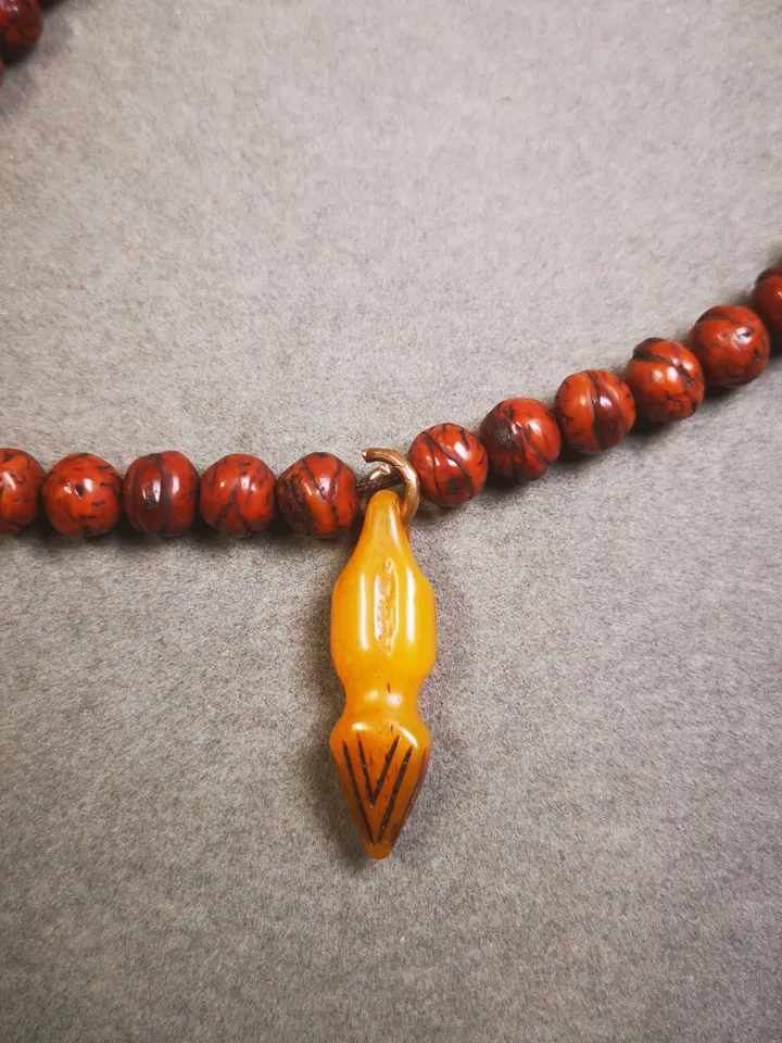 Gandhanra Tibetan Bone Carved Phurba Amulet, Ritual Implement Pendant