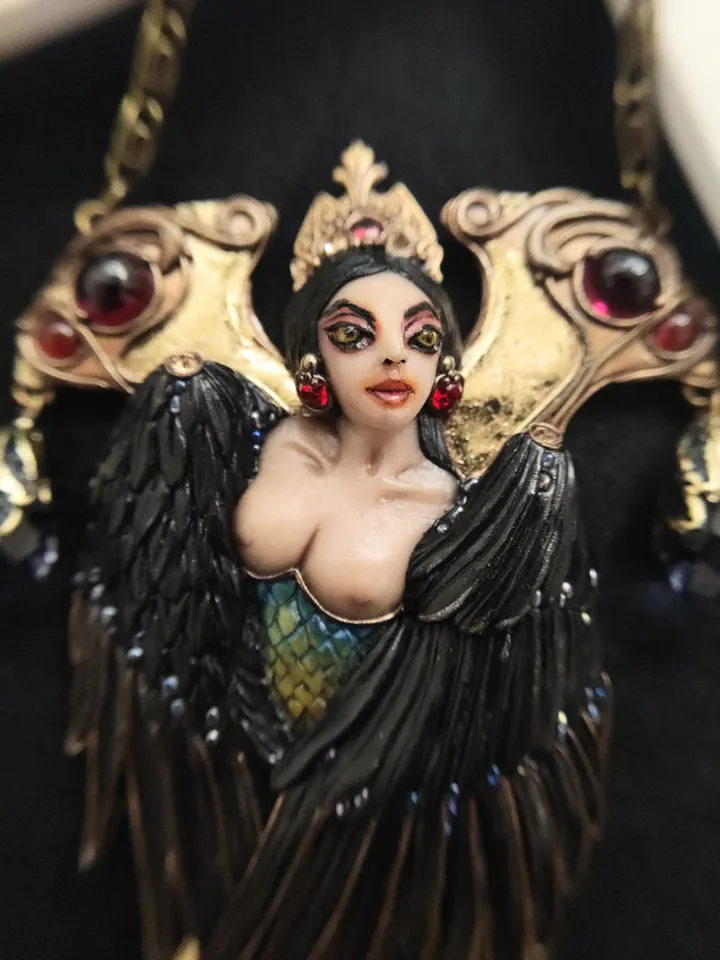 Bird Sirin Slavic Amulet, Female Protective Talisman