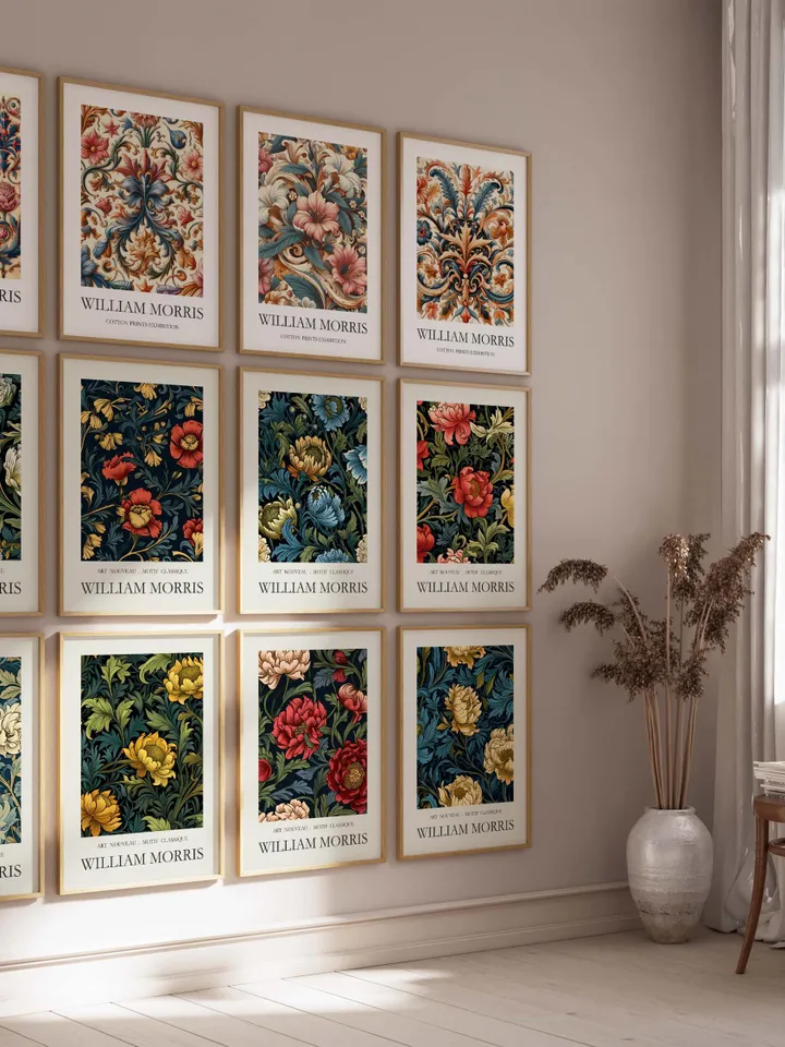 500+ Printable William Morris Wall Art Prints, Art Nouveau Decor, Maximalist Gallery Wall Set, Eclectic Digital Download, Vintage Prints Art
