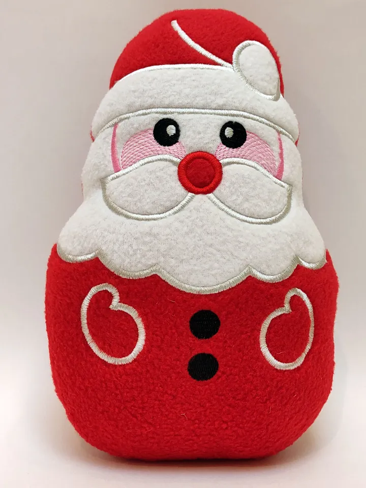 Christmas Santa Stuffed ITH pattern Machine embroidery design Santa Stuffed toy in the Hoop Machine embroidery design