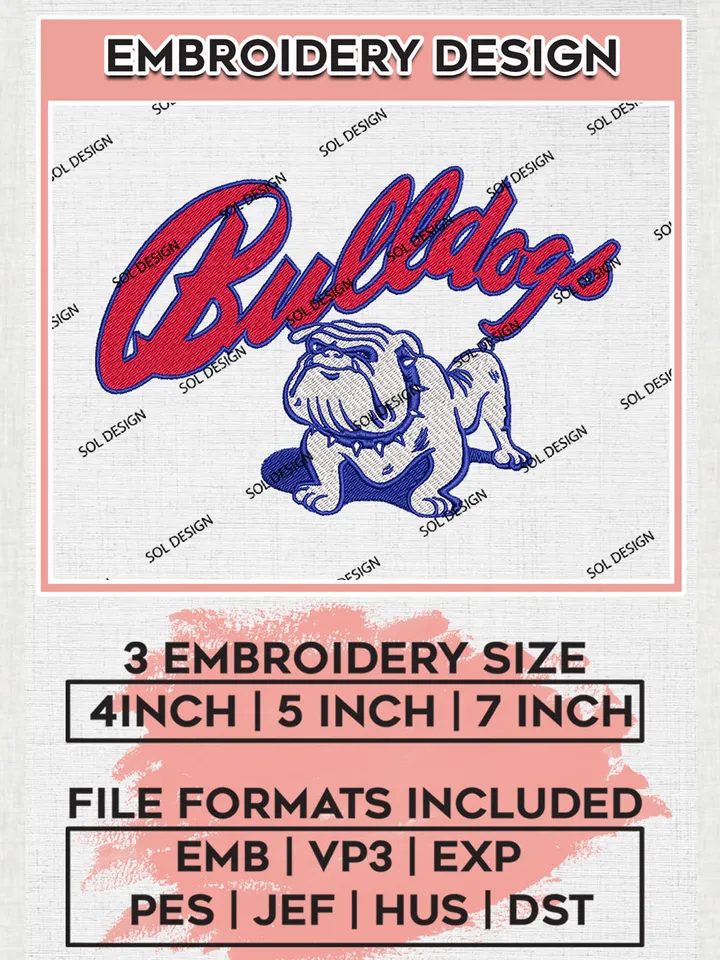 NCAA Bulldogs College Football Team Logo embroidery designs, NCAA Fresno State Bulldogs Logo Machine embroidery files, NCAA Team Logo embroidery designs, NCAA Game Day Machine embroidery designs, Digital Download