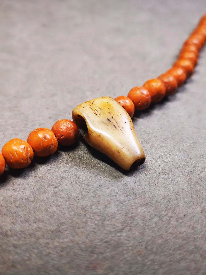 Gandhanra Tibetan Yak Bone Carved Guru Bead,T-drilled 3-Hole Prayer Bead,Mala Bead,Connector Bead for Buddhist Bead Accessories