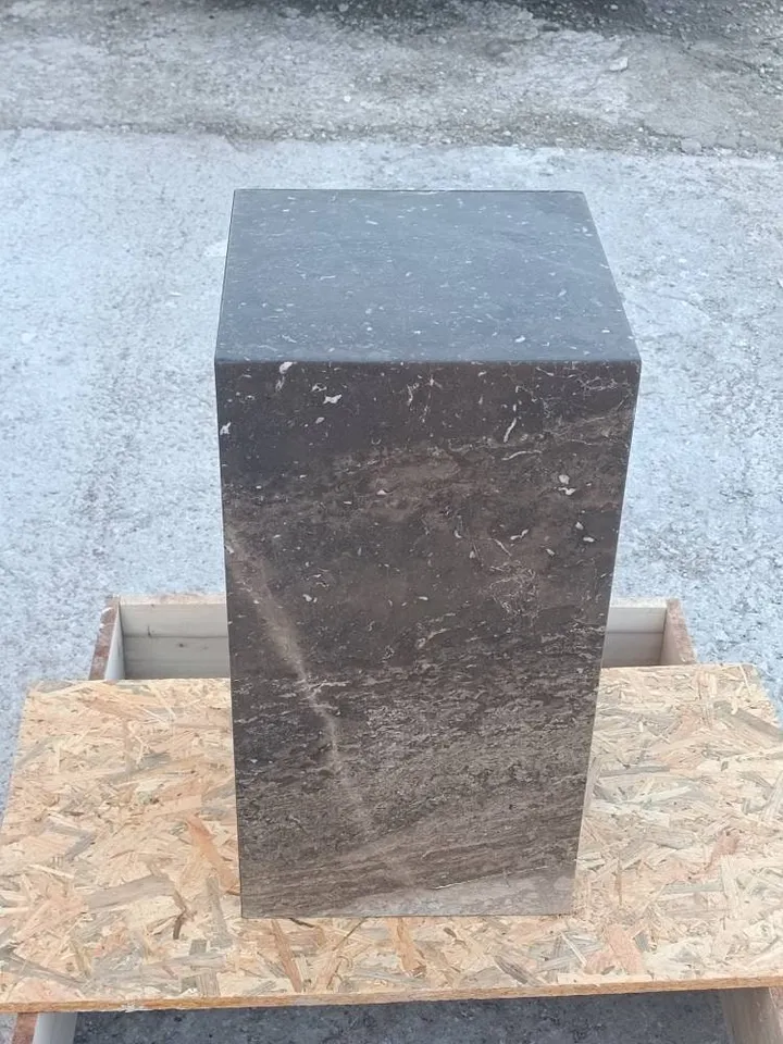 Brown marble cube coffee table, side table, end table, real marble and handmade free shipping fast shipping