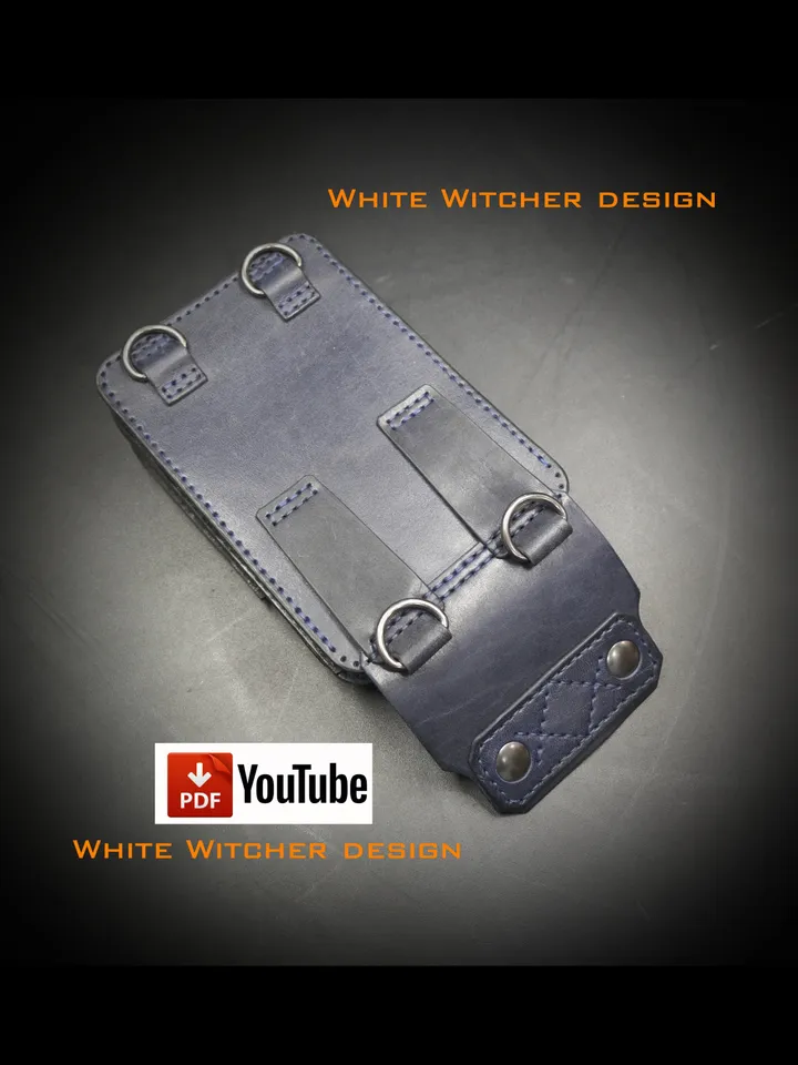 Double belt bag - waist bag - leather pattern.BG37