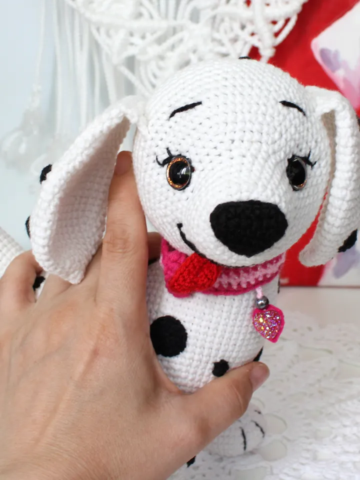 Dalmatian Dog Crochet Pattern In English Realistic Puppy